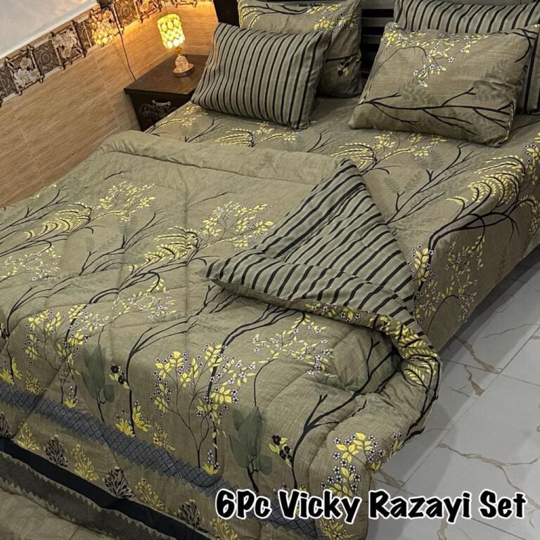 6pc Razai Comforter Set